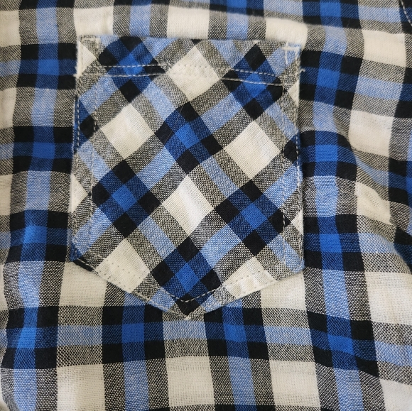 Medium Blue Gap Flannel Button Down Shirt - Picture 3 of 11